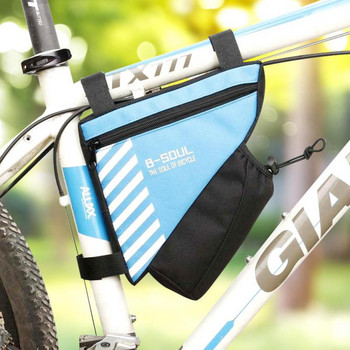 Велосипедни чанти Триъгълна велосипедна предна велосипедна чанта Велосипедна чанта с рамки Водоустойчиви чанти за съхранение на бутилка вода Аксесоари за велосипеди