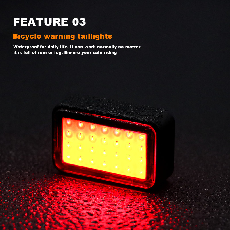 Taaslaetav jalgratta tagatule gravitatsioonitundlik nutikas piduri rattatuli, 3 režiimi USB LED hoiatuslamp istmeposti veekindel sõitmine