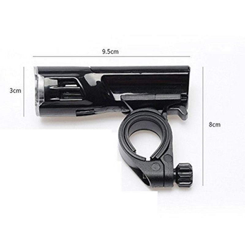 Jalgrattavalgusti 3 W ülihele jalgratta hoiatustulede 3 režiimiga LED veekindel esitule taskulamp koos kinnitushoidikuga