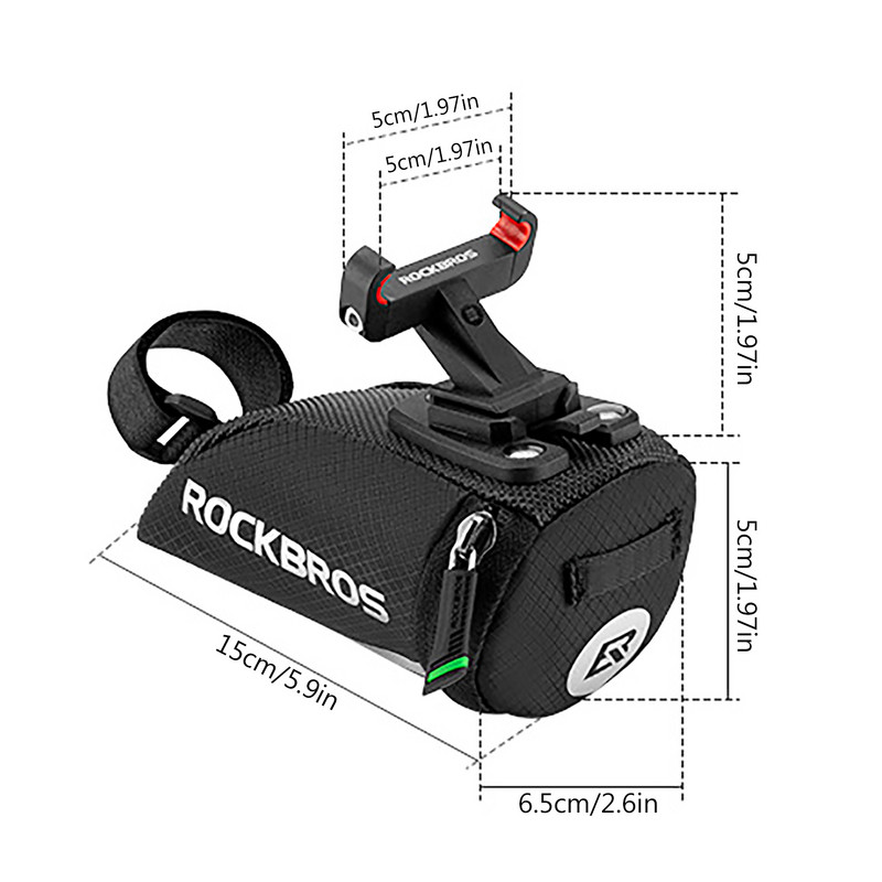 Kaasaskantav jalgrattakott Maantee mägijalgratas Suure mahutavusega kottpadi, helkur sadulakott Jalgrattasõidutarvikud Ratsutamisvarustus