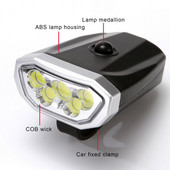 ABS 1200 mAh kényelmes országúti hegyi kerékpár fényszóró könnyű kerékpáros lámpa akkumulátorral, sportoláshoz