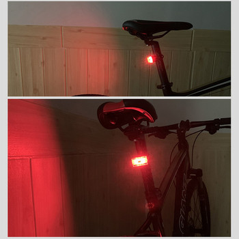 Мини велосипедни светлини Предупреждение за безопасност Велосипедно задно фенерче Задна светлина за велосипед Водоустойчива LED USB зареждаема задна лампа за планински велосипед