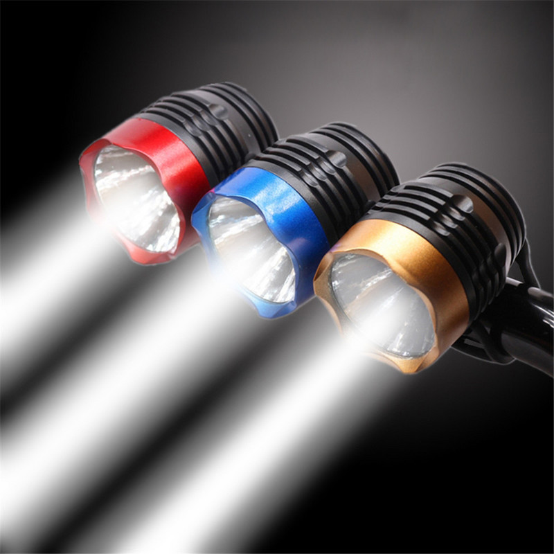 Lumină pentru bicicletă 3 moduri MTB Ghidon pentru bicicletă de drum Față Spate Lampă pentru faruri Lanternă Lumină pentru ciclism de noapte Accesorii pentru ciclism