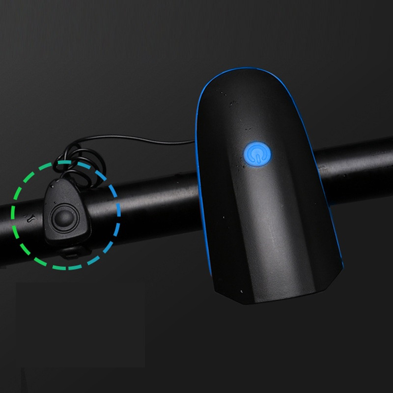 120DB rattakellavalgusti multifunktsionaalne jalgratta helisignaal, eesmine jalgratta veekindel lamp Jalgrattakella valguse tarvikud