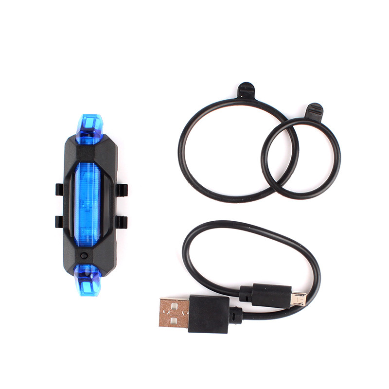 În aer liber 5 LED-uri Coada de ciclism pentru bicicletă, reîncărcabilă prin USB, lumină roșie de avertizare, lumină de siguranță pentru spate, accesorii pentru biciclete, 3 culori