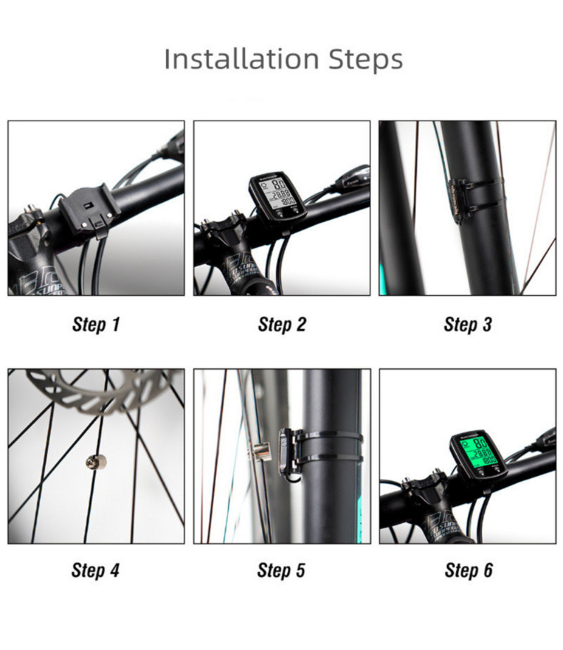 Dviračio kompiuteris Laidinis spidometras Vandeniui atsparus dviračio LCD Kompiuterio greičio matuoklis Angliški dviračių priedai