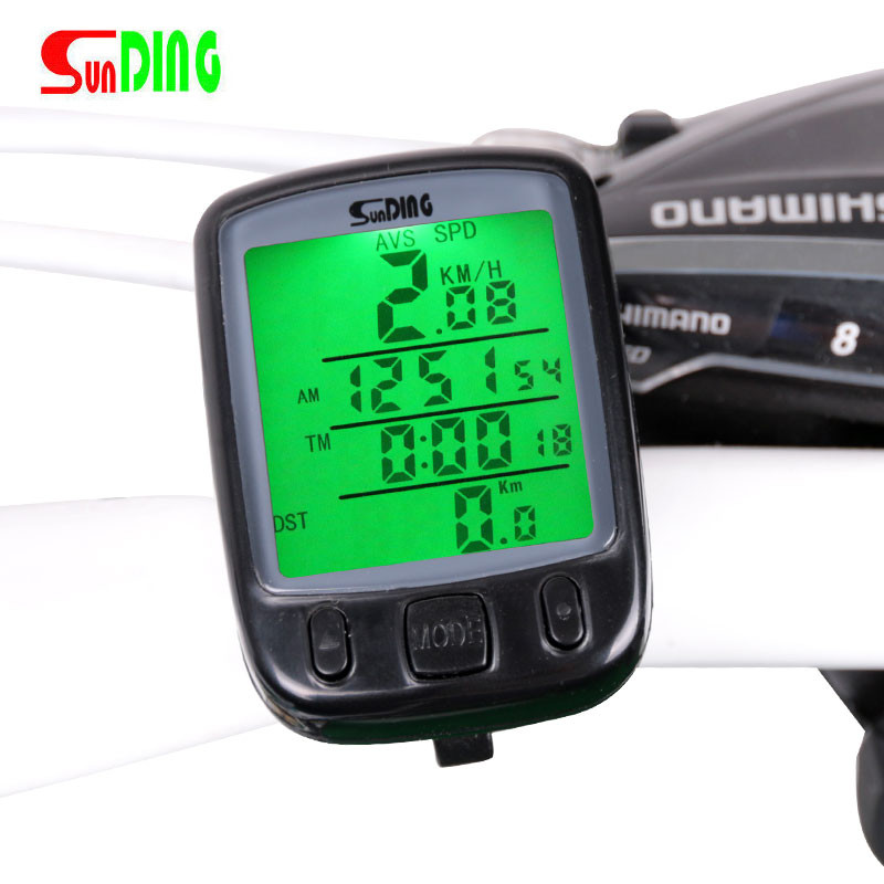 Brzinomjer bicikla Žičana računalna štoperica Vodootporni odometar LCD zaslona Pozadinsko osvjetljenje Auto Clear Sunding SD-563A