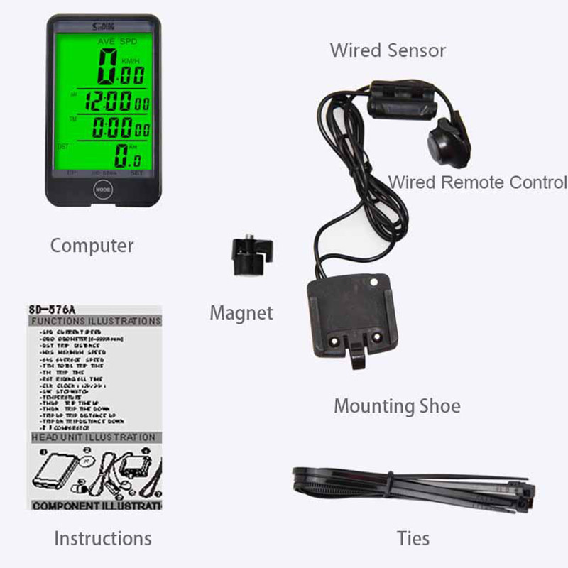 Bicikl Biciklističko računalo Vodootporni LED zaslon Brzinomjer bicikla Odometar Brzina bicikla Pozadinsko osvjetljenje MTB Bicikl Bicikl Štoperica