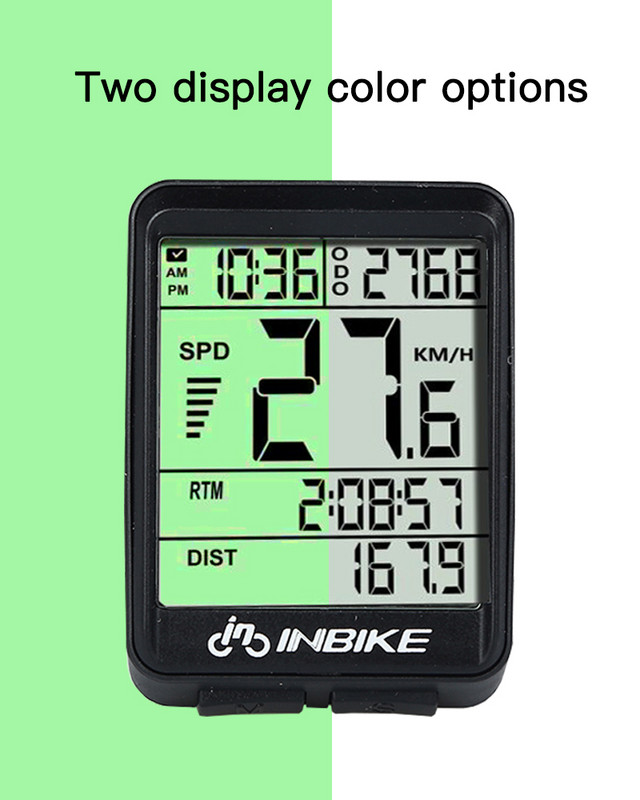 INBIKE 2,1-tolline jalgrattaarvuti jalgratta juhtmevaba ja juhtmega stopper MTB jalgrattasõidu odomeetri spidomeetri multifunktsionaalne LED-taustvalgus