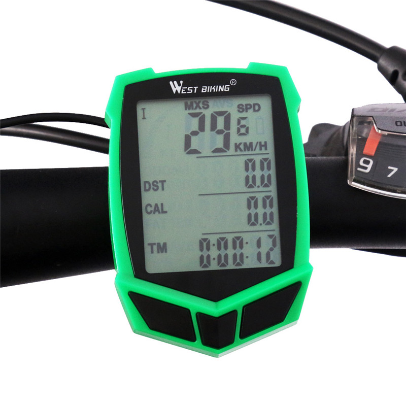 WEST BIKING Computer pentru biciclete Wireless 20 Functii Vitezometru Odometru Ciclism Computer cu fir/Wireless + Cronometru Computer pentru bicicleta