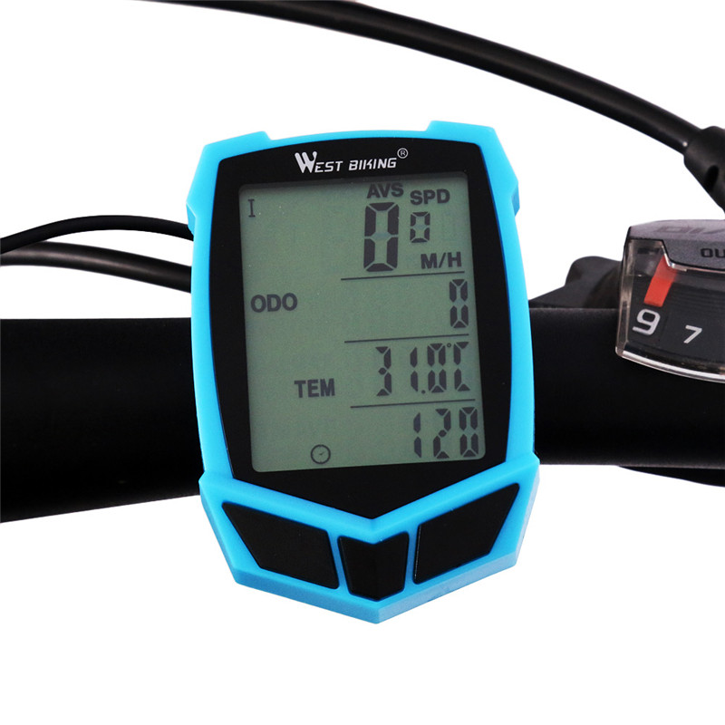 WEST BIKING Computer pentru biciclete Wireless 20 Functii Vitezometru Odometru Ciclism Computer cu fir/Wireless + Cronometru Computer pentru bicicleta