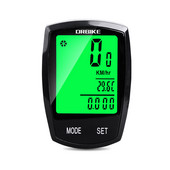 DRBIKE kerékpáros számítógép, vezeték nélküli sebességmérő 13 funkcióval mountain bike és országúti kerékpárokhoz, LCD képernyő, háttérvilágítás