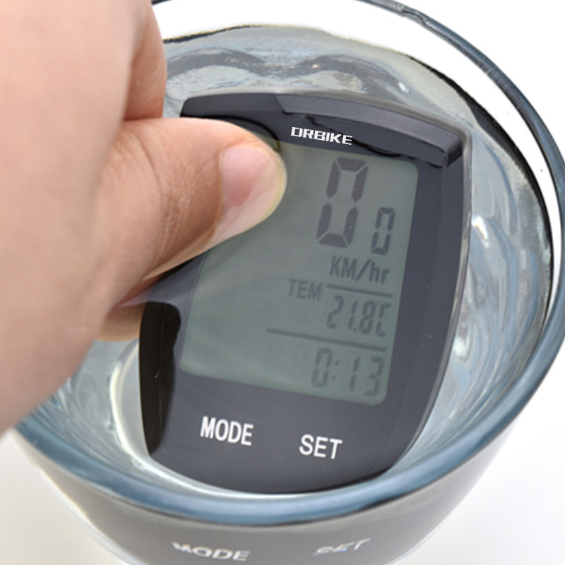 DRBIKE kerékpáros számítógép, vezeték nélküli sebességmérő 13 funkcióval mountain bike és országúti kerékpárokhoz, LCD képernyő, háttérvilágítás