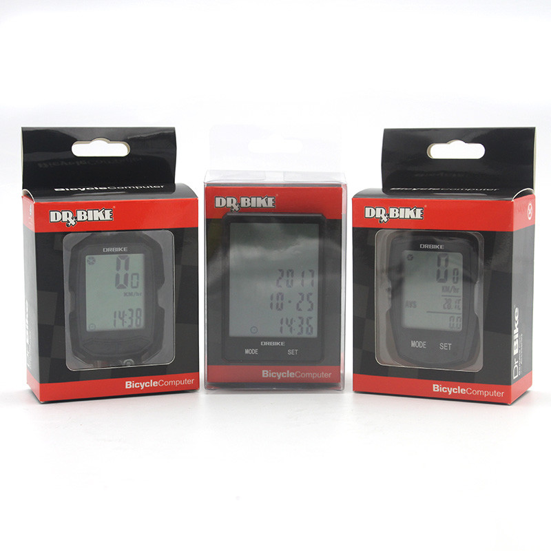 DRBIKE kerékpáros számítógép, vezeték nélküli sebességmérő 13 funkcióval mountain bike és országúti kerékpárokhoz, LCD képernyő, háttérvilágítás