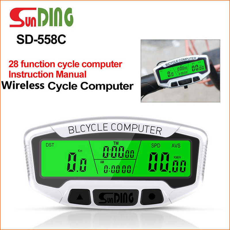 Sundingi stopper 558A/C Jalgrattaarvuti Jalgrattaarvuti Juhtmega stopper Jalgratta spidomeetri läbisõidumõõdik Stopper