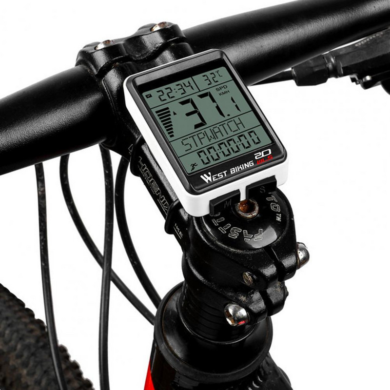 Bicycle Speedometer 5 Language Backlight Αδιάβροχο Bicycle Bike Cycle LCD Οθόνη Ψηφιακό Ταχύμετρο Υπολογιστή Ταχύμετρο Ποδηλασίας Υπολογιστής