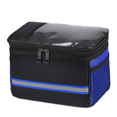 Dviračio krepšys, atsparus vandeniui, didelės talpos vairo krepšys, priekinis vamzdis, dviračių laikymo krepšys MTB dviračio rėmo bagažinės dviračio priedai