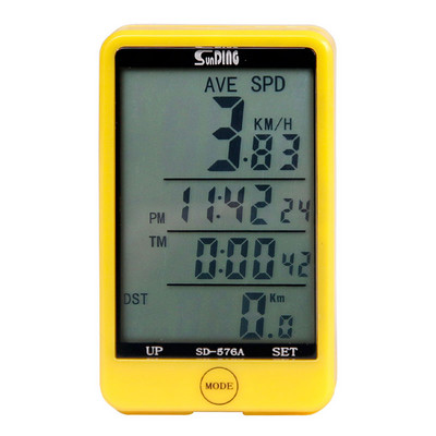 Vitezometru cu fir pentru bicicletă, cronometru, odometru, 27 de funcții, rezistent la apă, ecran LCD tactil mare, iluminare din spate SD-576A