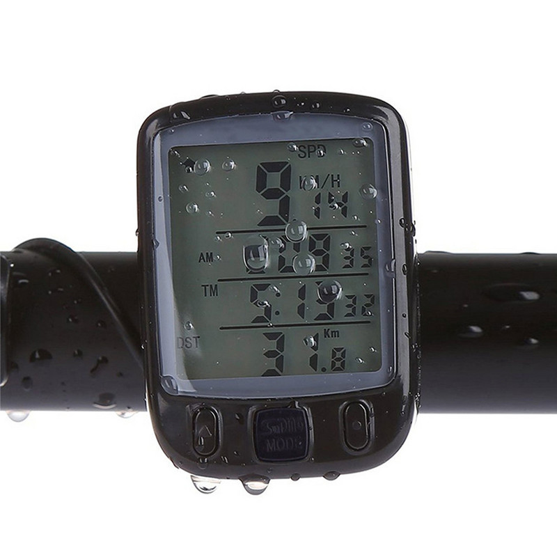 1 tk veekindel rattakompuuter MTB jalgratta taustavalgustusega läbisõidumõõdik Stopper Spidomeetri kell LED-rattakell jalgrattatarvikute jaoks