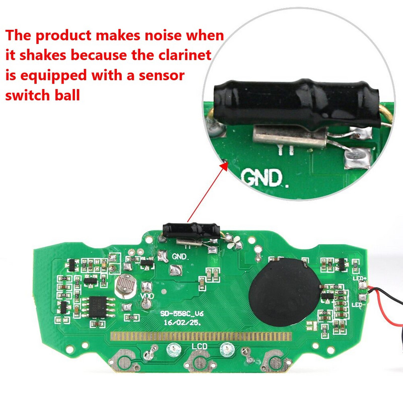 Suding Αδιάβροχη LCD Μεγάλη Οθόνη Ταχύμετρο Χιλόμετρου Υπολογιστή με Πράσινο Οπίσθιο Φωτισμό Αξεσουάρ Ιππασίας SD-563A