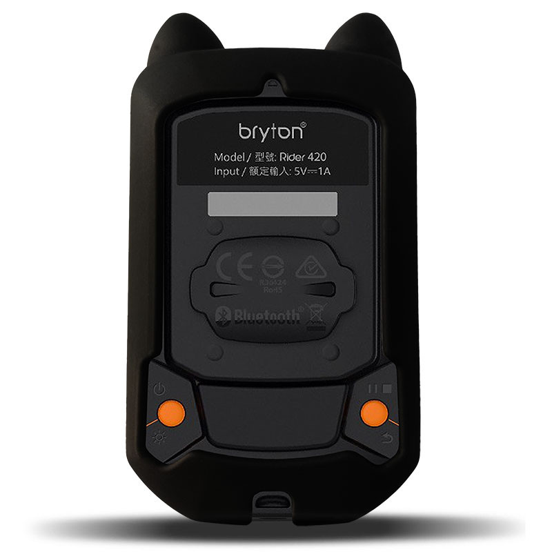 Jalgrattaarvuti silikoonist ümbris ja ekraanikaitse kate Bryton Rider 420 R420 R320 GPS-kvaliteediga Ca-ears mudelile