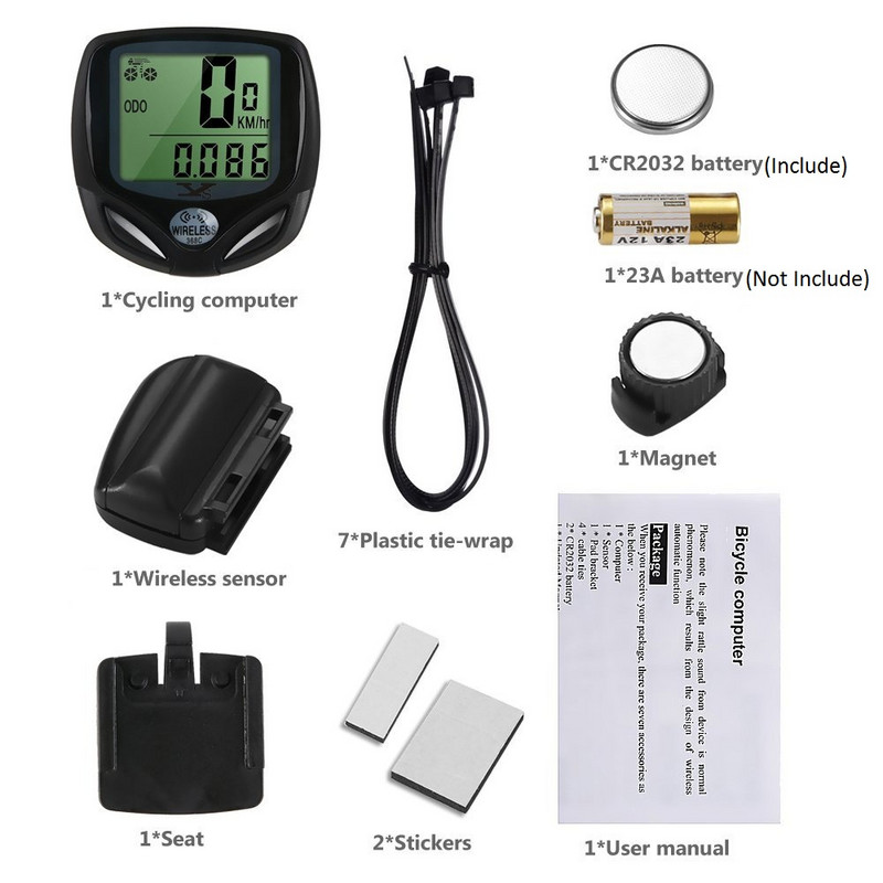 Kerékpár számítógép LCD digitális kijelző esőálló kerékpár kilométer-számláló sebességmérő kerékpáros stopper lovaglás kiegészítők