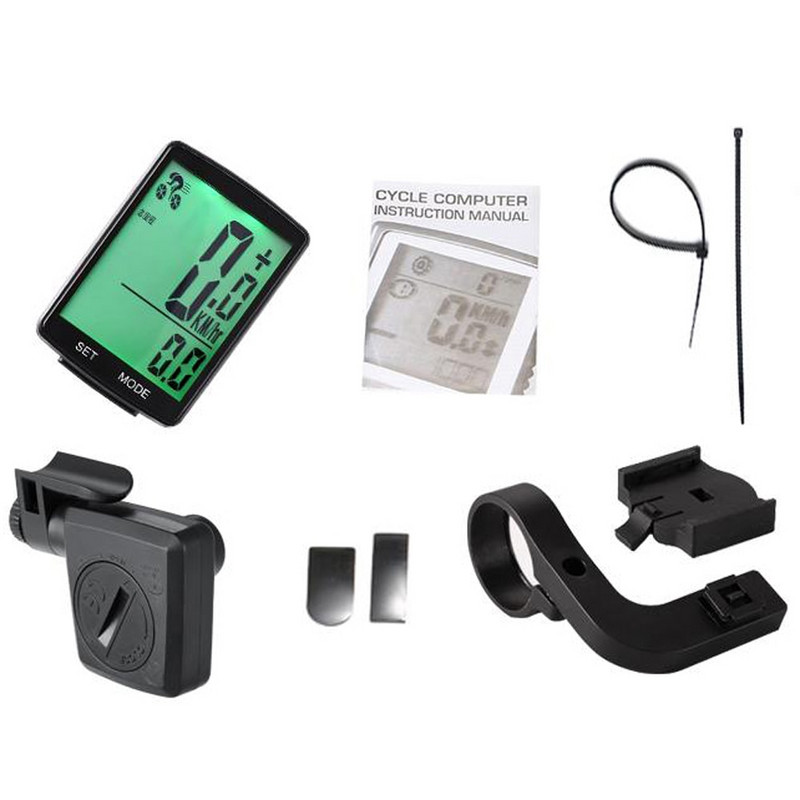 Vitezometru pentru computer Lixada Ecran LCD multifuncțional pentru bicicletă Computer fără fir pentru bicicletă rezistent la ploaie Vitezometru Odometru 2,8 inci