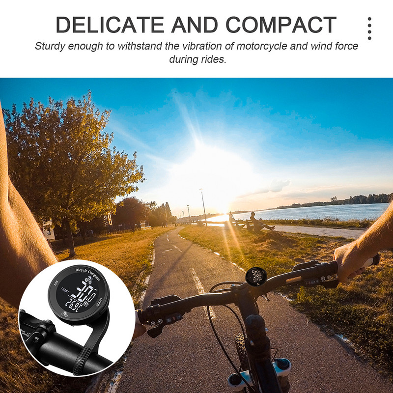 Belaidis dviračio kompiuteris vandeniui atsparus odometras kalnų dviračių spidometras su LCD ekrano apšvietimu dviračių priedai