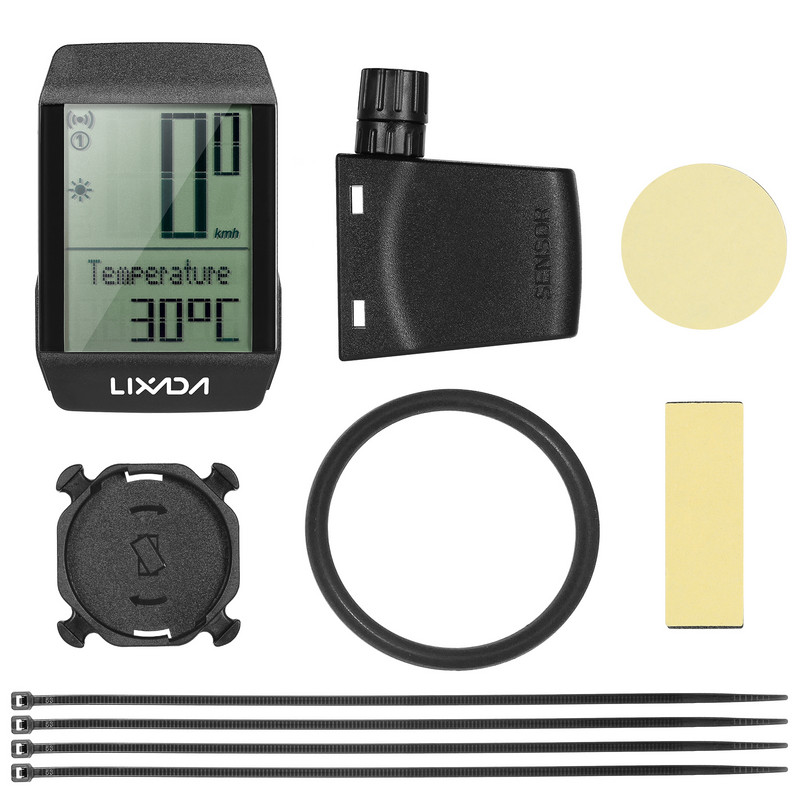 Computer de ciclism pentru biciclete Lixada fără fir IPX6 Vitezometru pentru bicicletă rezistent la apă Odometru cu lumină de fundal LED