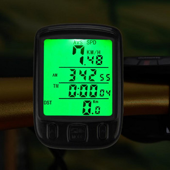 Водоустойчив кабелен цифров скоростомер за каране на велосипед Одометър Светещ велосипеден скоростомер за колоездене Таблица с кодове Аксесоари за велосипеди