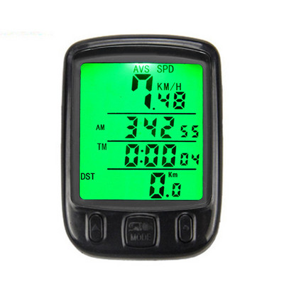 Veekindel juhtmega digitaalne jalgrattasõidu spidomeeter läbisõidumõõdik helendav jalgratta jalgrattasõidu kiiruse loendur Koodilaud Jalgrattatarvikud
