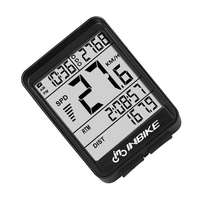 Vitezometru pentru bicicletă Odometru digital Vitezometru portabil fără fir pentru bicicletă ABS versiune în engleză Instrument de măsurare a vitezei kilometrajului