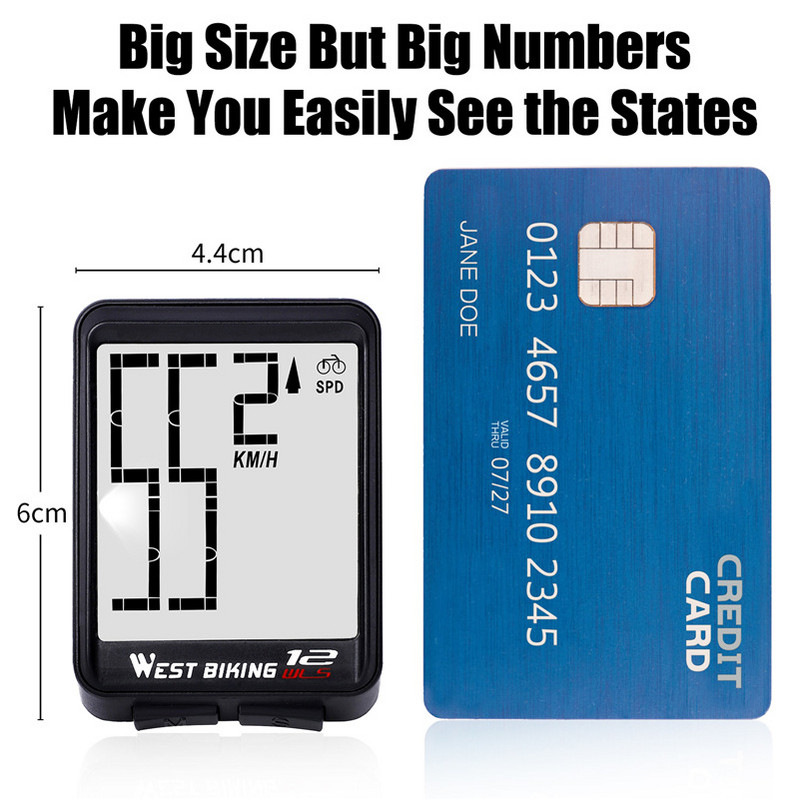 Mountain Road Bike Masa cu caractere mari fara fir Ecran mare Engleza Impermeabil Lumina de noapte Vitezometru Verde/negru/rosu/albastru