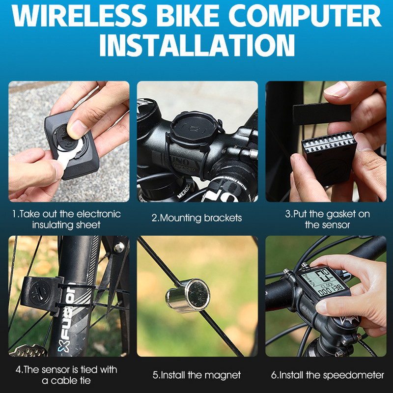 5 nyelvű kerékpár sebességmérő, vízálló kerékpáros kilométermérő, többfunkciós kerékpáros sebességmérő, teljes képernyős, háttérvilágítású stopper