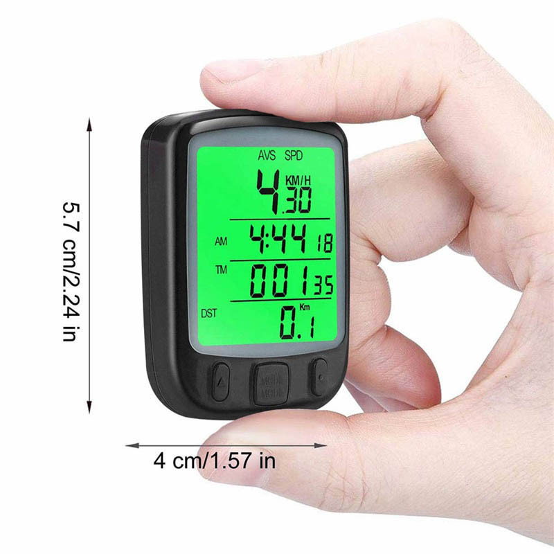 Компютър за велосипеден велосипед MTB Одометър Хронометър Скоростомер с подсветка Многофункционален велосипеден скоростомер LCD дисплей Одометър