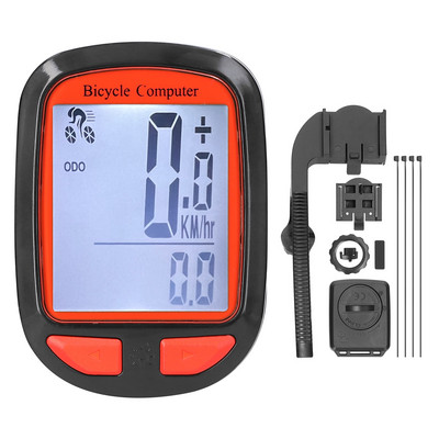 Computer fără fir pentru bicicletă LED Vitezometru digital pentru bicicletă Odometru Calculator de ciclism multifuncțional rezistent la apă cu iluminare de fundal