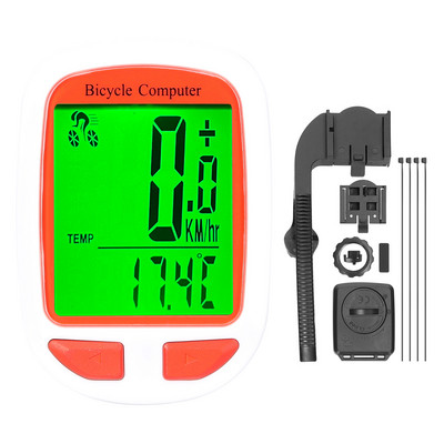 Computer fără fir pentru bicicletă LED Vitezometru digital pentru bicicletă Odometru Calculator de ciclism multifuncțional rezistent la apă cu iluminare de fundal