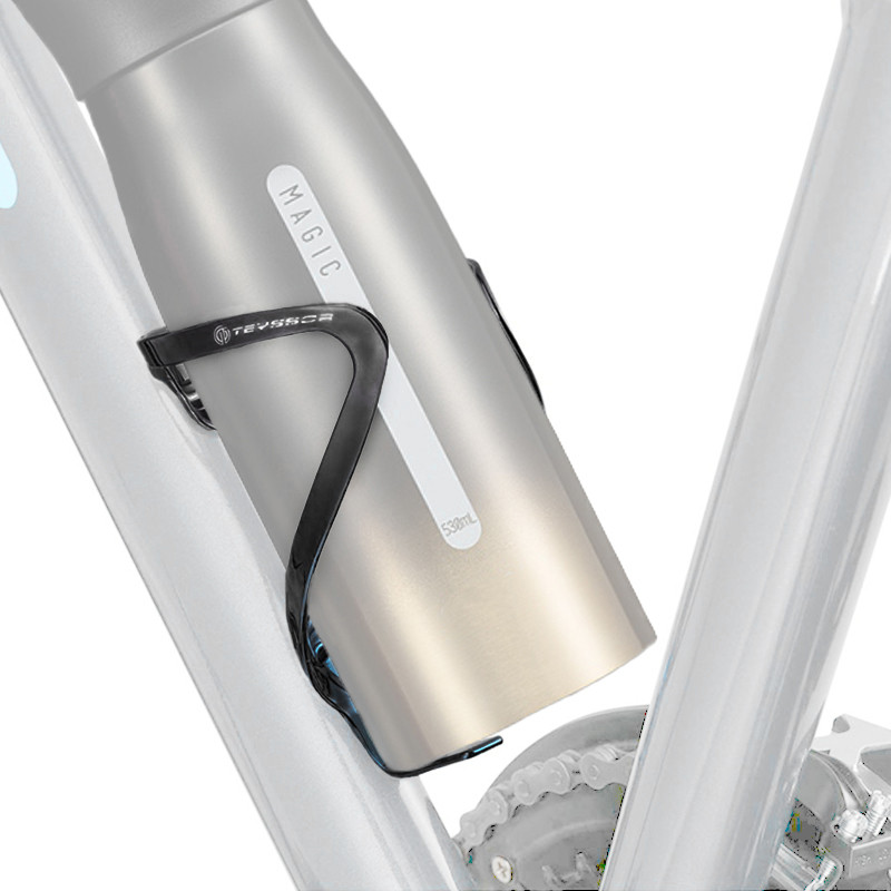 Cușcă pentru biciclete Teyssor pentru bicicletă, suport pentru sticle de apă din aliaj de aluminiu pentru bicicletă de drum MTB, negru