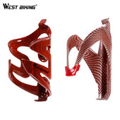 WEST BIKING Клетка за бутилка за велосипеди от въглеродни влакна Лек пътен MTB велосипед Държач за бутилка за вода с винтове Държач за бутилка за колоездене