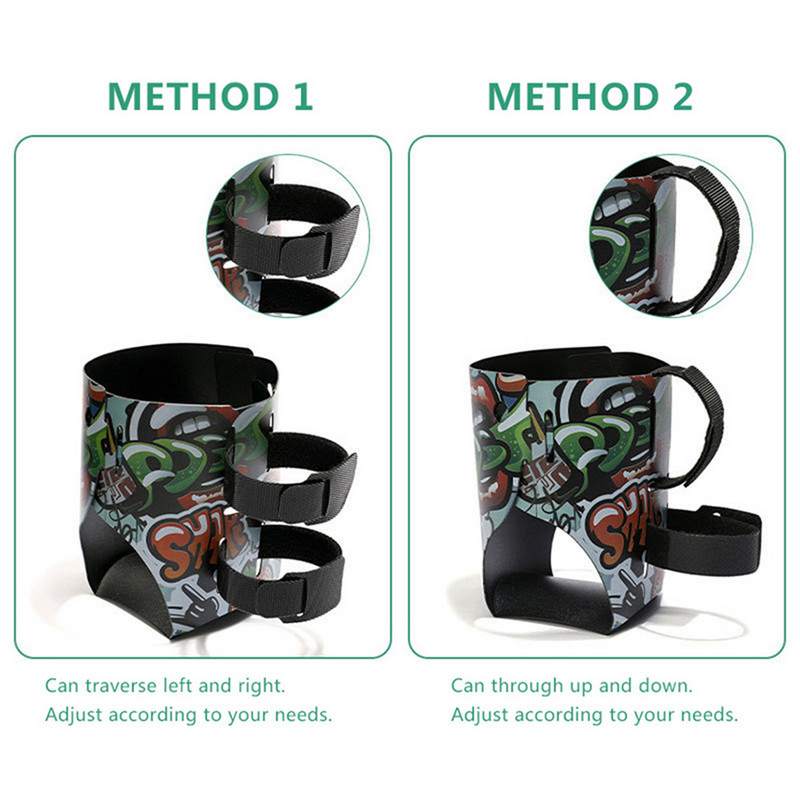 Kokkupandav pudelihoidja PVC MTB maanteeratta veekeetja kronstein Creative Doodle elektriline tõukeratas kohvitassiraami puuri jalgrattatarvikud