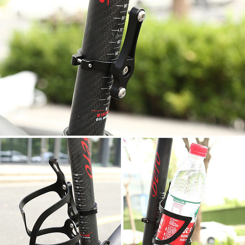 Alumiiniumisulamist jalgrattapudeli raami kinnitusadapter, reguleeritav mägiratta MTB juhtraua posti veepudelihoidja istmehoidja