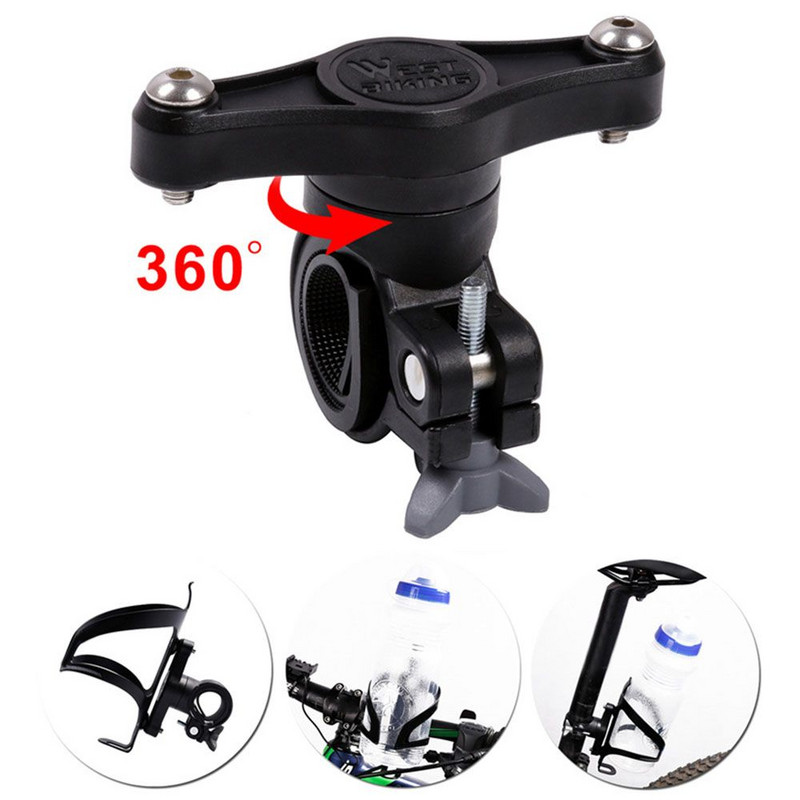 Jalgratta veepudeli puuri hoidik MTB bike 360 kraadi pöörlev juhtraud istmeposti kinnitus pudeli puuri aluse muundur