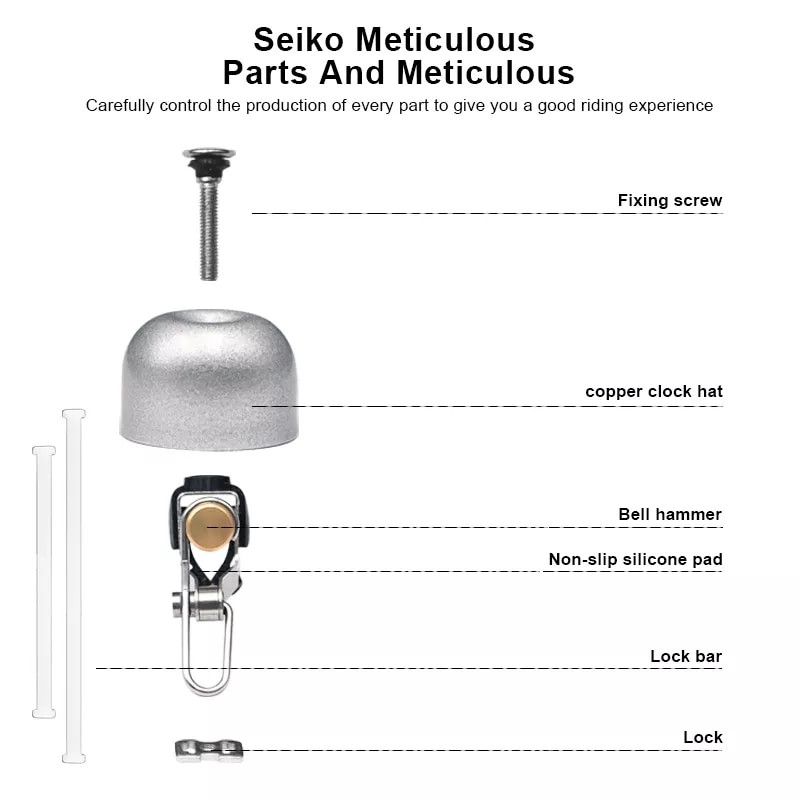 Retro klassikaline jalgrattakell selge valju heli terasest vasest MTB maastikuratta juhtraua rõngassignaal rattasõidu ohutushoiatusalarm