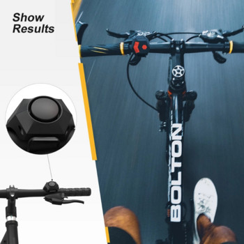 Електронен клаксон за велосипед, акумулаторен велосипеден звънец против кражба, 120db силен клаксон, водоустойчив предупредителен алармен пръстен за велосипеден скутер