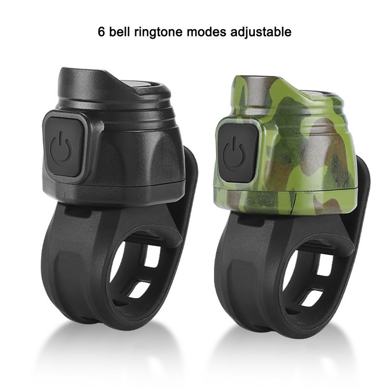 Kerékpár elektromos csengő 80 dB elektromos kerékpár kürt Kerékpár kormánycsengő kerékpár szuper hangos riasztó csengő USB hegyi kerékpár kürt