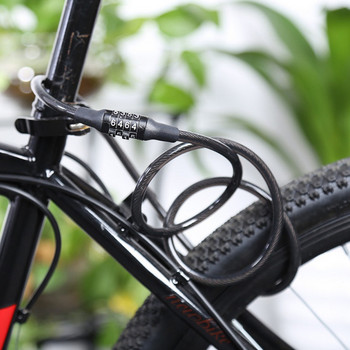 Αντικλεπτική κλειδαριά ποδηλάτου Λουκέτο ποδηλάτου Ηλεκτρικό σκούτερ Μοτοσικλέτα 4 Κωδικός Ασφαλείας Συνδυασμένη Κλειδαριά Αξεσουάρ ποδηλάτου