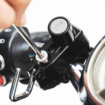 Κλειδαριά κράνους μοτοσυκλέτας Αντικλεπτική κλειδαριές κράνους ποδηλάτου με 2 κλειδιά και εργαλείο τοποθέτησης