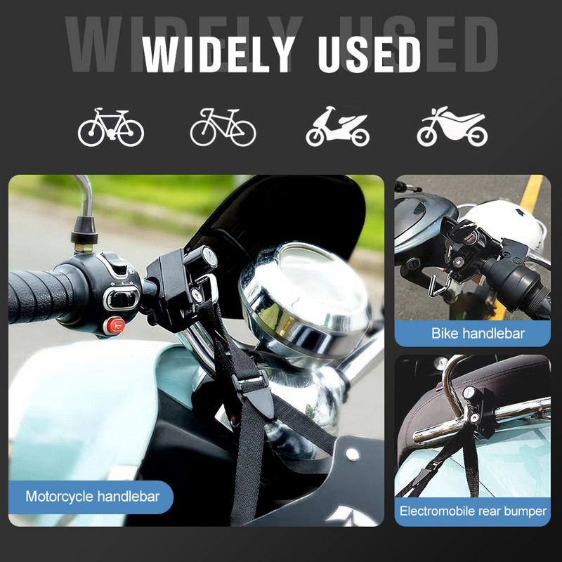 Motociklo šalmo užraktas nuo vagystės dviračio šalmo saugos spynos su 2 raktais ir montavimo įrankiu