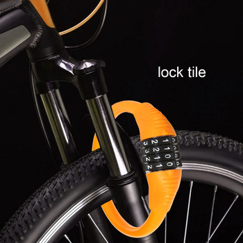 Κλειδαριά ποδηλάτου Αντικλεπτική 4ψήφιος κωδικός πρόσβασης Mountain Bike Road Safety Lock Φορητή κλειδαριά αλυσίδας με αριθμό κλειδαριάς μοτοσικλέτας συνδυασμένο λουκέτο