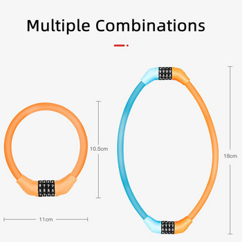 Велосипедна ключалка против кражба 4-цифрена парола Планински шосеен велосипед Предпазна ключалка Преносима верижна ключалка с номера Комбиниран катинар за мотоциклет